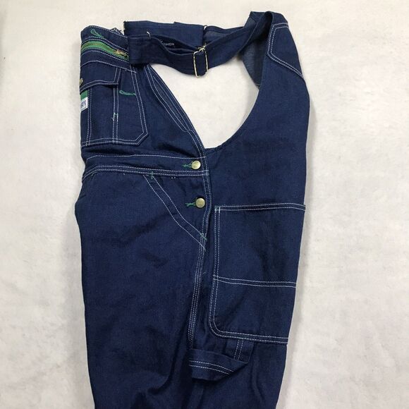 LIBERTY Bib Overall Jeans Men 34x28 Relaxed Baggy Denim Blue Work Garden Farm - Picture 4 of 14
